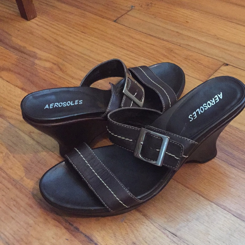Brown Aerosoles Sandal Wedge